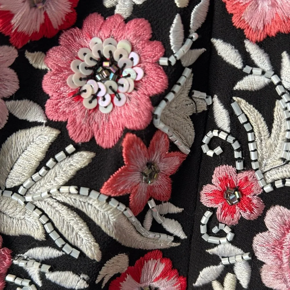 Needle an thread Elegant Black and Pink Embroidered Dress prom bridesmaid dress - Picture 9 of 16